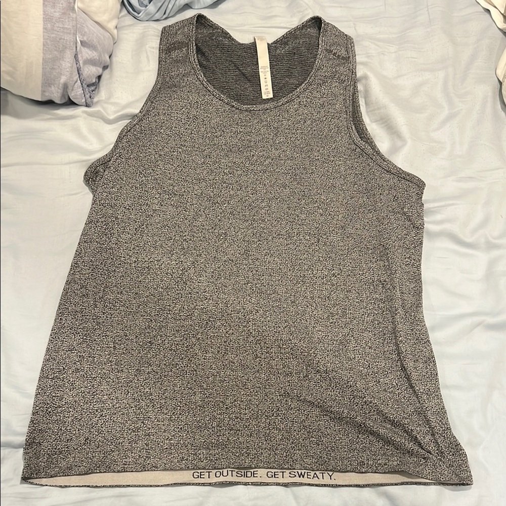 Lululemon Athletica Gray Fitted Sleeveless Tank Top